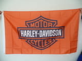Harley Davidson знаме флаг мотор мотори Харли Дейвидсън оранжево рокер