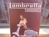 Метална табела мотор скутер мотопед Lambretta за градско стара реклама момиче