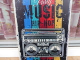 Метална табела музика касетофон 90-те hip hop парти касетки диско