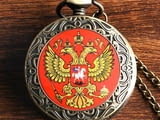 Нов часовник с герба на Русия двуглавия орел Свети Георги Петър Велики Путин
