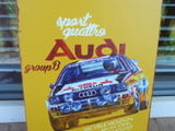 Метална табела кола Audi sport quattro спортна бърза Ауди халогени