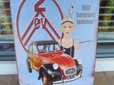 Метална табела кола Citroen 2CV retro стар автомобил френски