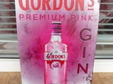 Метална табела джин Gordon's gin pink розов бутилка Гордънс парти купон младежи момичета леко алкохо