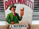 Метална табела бира Birra Moretti Бира Морети Premium Lager L'Autenica Италиянска качествена хубава