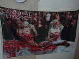 Cannibal Corpse Знаме дет метъл тежък брутален кръв дисекция трупове зомбита мъртви убийство дива му