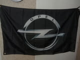 Opel Знаме кола банер емблема автомобили реклама черно фенове лого гараж сервиз магазин авточасти де