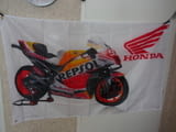 Honda GP Repsol Знаме банер реклама мотор мотоциклети японски писта вятър пистак красавец свобода ро